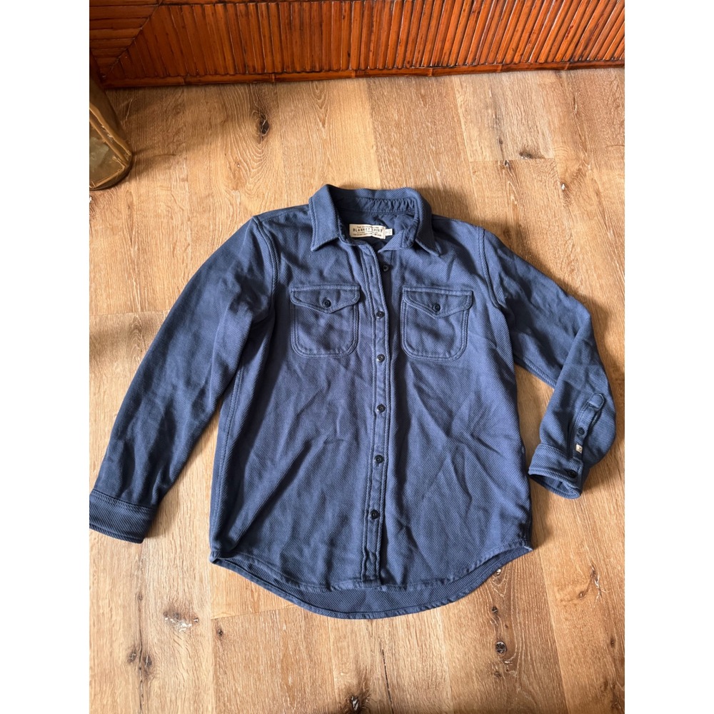 Outerknown Blanket Shirt Men's Blue Heavyweight Organic Cotton Twill Size M